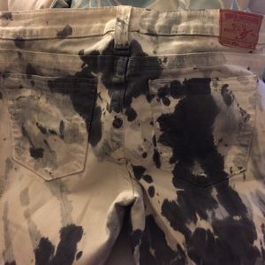 Black white and gray true religion Stella skinnys