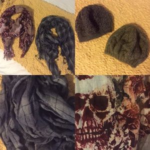 2 Scarf, 2 Beanie Hat Bundle