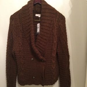 🎀Loft brown knit sweater🎀