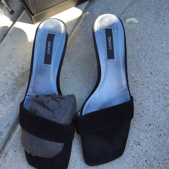 DKNY sandals black suede