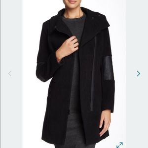 Marc New York Wool/Leather Coat