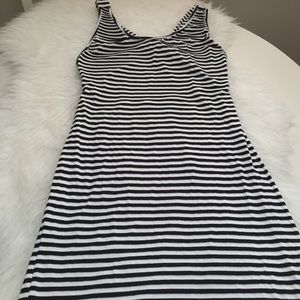 Striped cross back dress XS