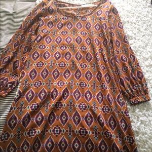 Patterned dress. Worn a few times