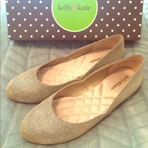 Kelly & Katie sparkle flats - 8.5