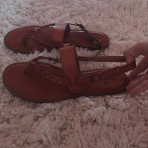 American Eagle Leather braided sandals