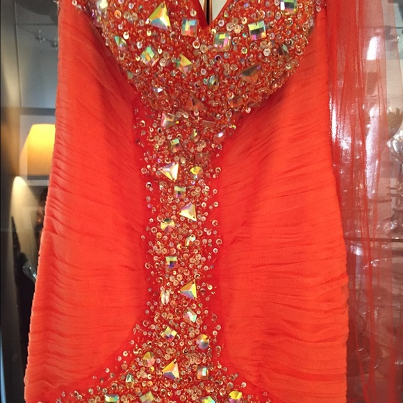 Jovani copy dress! Gorgeous orange color! - Picture 2 of 3