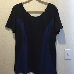 Eloquii Women's Blouse Black/Blue Size 18 NWT