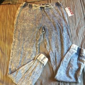 Acid wash joggers