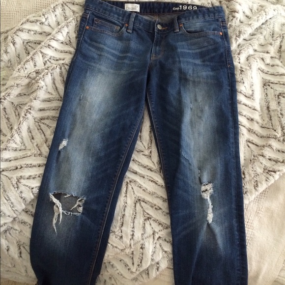 GAP Real Straight Jean | destructed wash