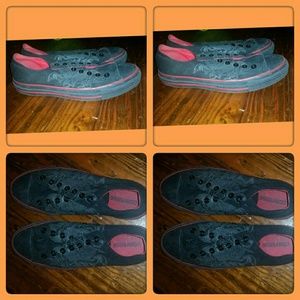 RED BLACK, CONVERSE SHOES