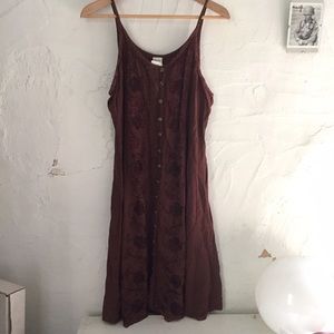 Hippie grunge embroidered flare dress India