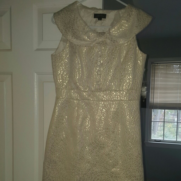Tahari cream dress
