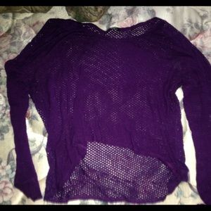 Purple mesh long sleeve