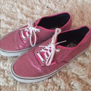 Pink glitter vans