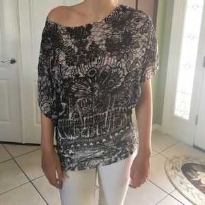 Sheer Black and White Unity World Wear Size Medium