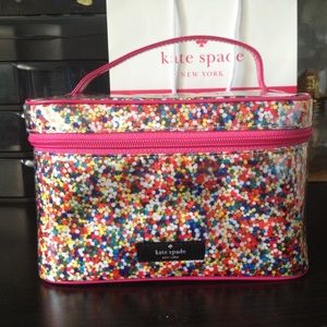 Kate Spade sprinkles cosmetic case