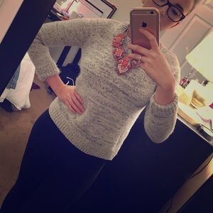 Grey fuzzy sweater