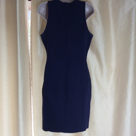 H&M Navy Blue Dress with White Beads Decor. Size M - Picture 3 of 3