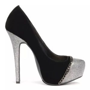 Brand New Black and Silver Heels