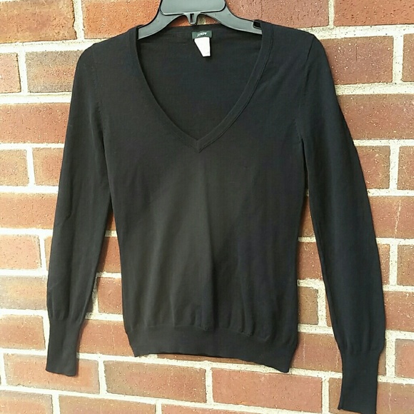 J. Crew Sweaters - SALE! J CREW Classic Black Merino Wool Sweater