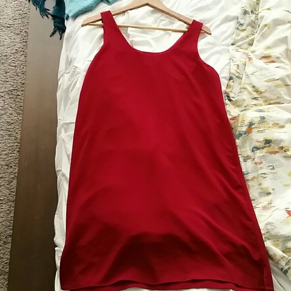 Deep red crimson sheath dress, sleeveless, MNG - Picture 3 of 4