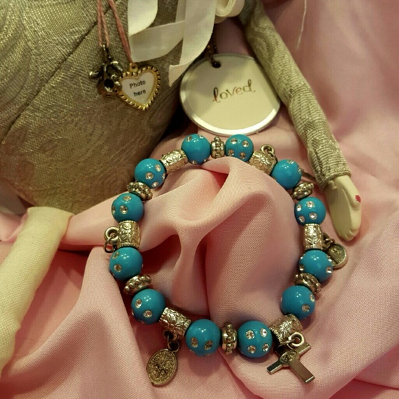 Adorable blue bracelet from the holly land