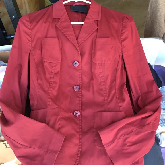 Authentic Prada burgundy /red light jacket - Picture 1 of 4