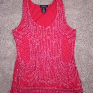 Verve Red Crochet Tank (L)