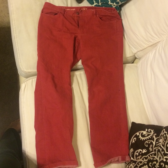 LOFT jean capris, red size 14