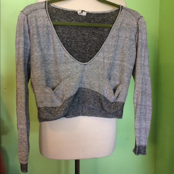 Free People Long Sleeve Sweater Crop
