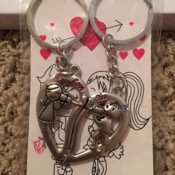 ✨cute couple key ring ✨