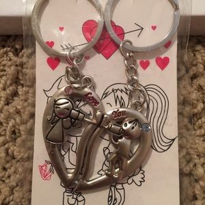 ✨cute couple key ring ✨
