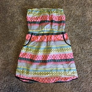 Strapless dress with pockets