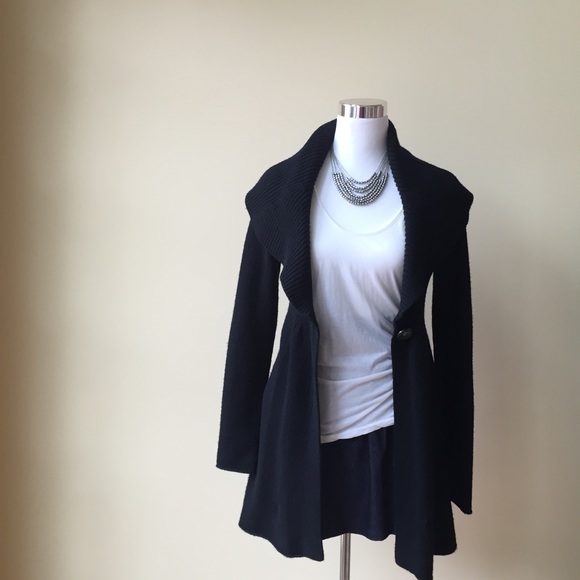 Black Banana Republic shawl collar cardigan.
