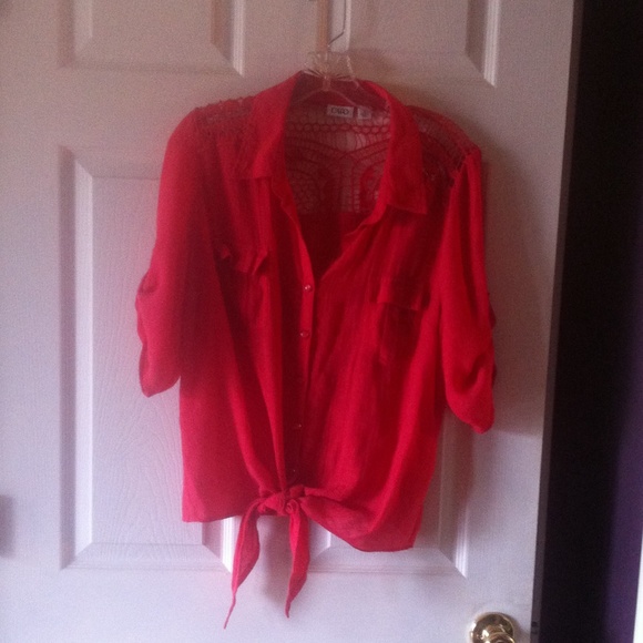 Coral pink blouse