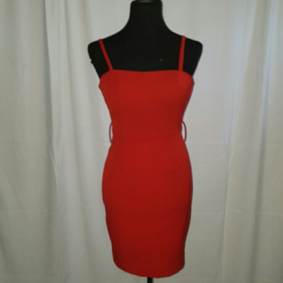Forever 21 Spaghetti Strap Red Sweetheart Dress - Picture 3 of 8