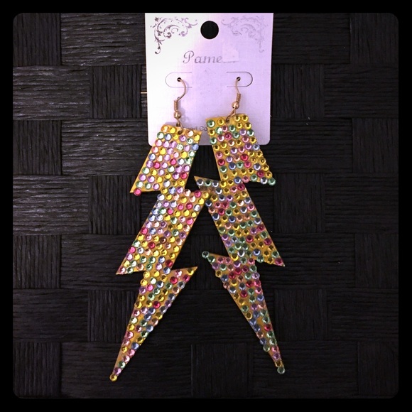 Lighting bolt earrings