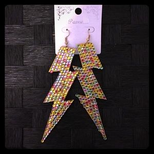 Lighting bolt earrings