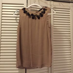 Zara embellished sleeveless blouse