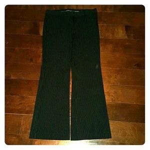 Black and white pinstriped Editor slacks