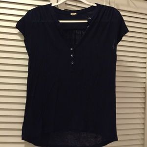 Jcrew basic t-shirt with button detailing