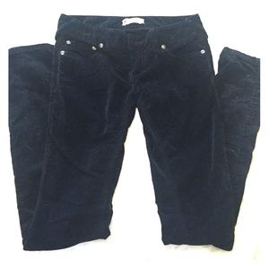 Free people Black velvet skinny pants