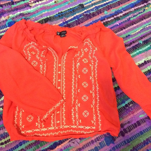 American eagle boho chiffon top