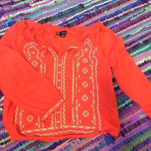 American eagle boho chiffon top