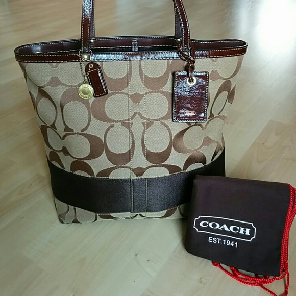 Coach reversible large tote