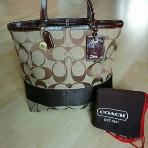 Coach reversible large tote