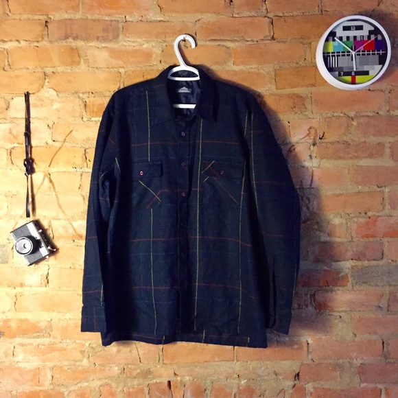 90's style striped flannel