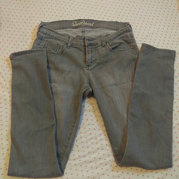 Grey Skinny Sweetheart Jeans - Picture 2 of 3