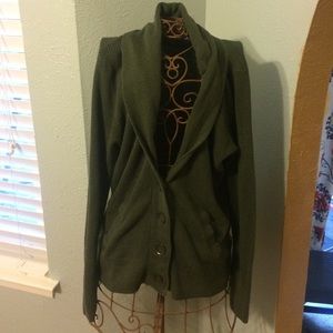 American Eagle Cardigan, Green, size XL