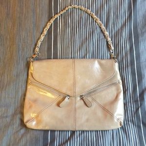 Tan leather shoulder bag